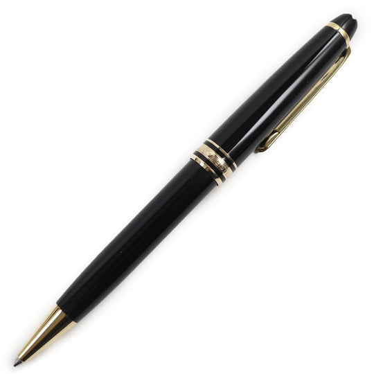MONTBLANC Ballpoint pen Precious resin Black gold Meisterstck Classic mens Used Authentic