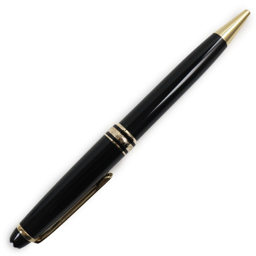 MONTBLANC Ballpoint pen Precious resin Black gold Meisterstck Classic mens Used Authentic