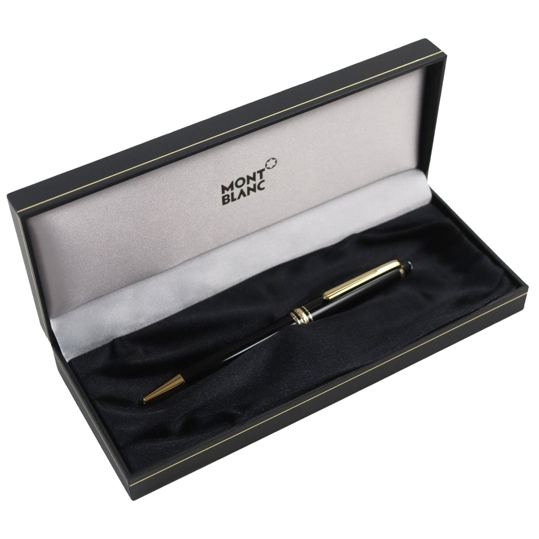 MONTBLANC Ballpoint pen Precious resin Black gold Meisterstck Classic mens Used Authentic
