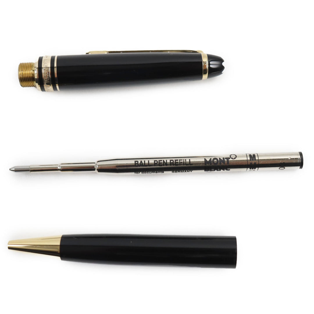 MONTBLANC Ballpoint pen Precious resin Black gold Meisterstck Classic mens Used Authentic