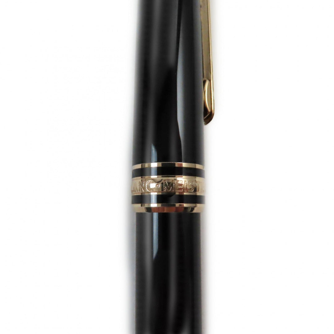 MONTBLANC Ballpoint pen Precious resin Black gold Meisterstck Classic mens Used Authentic