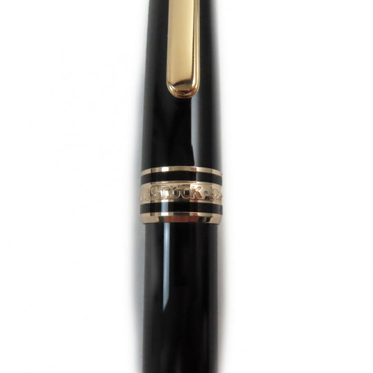MONTBLANC Ballpoint pen Precious resin Black gold Meisterstck Classic mens Used Authentic