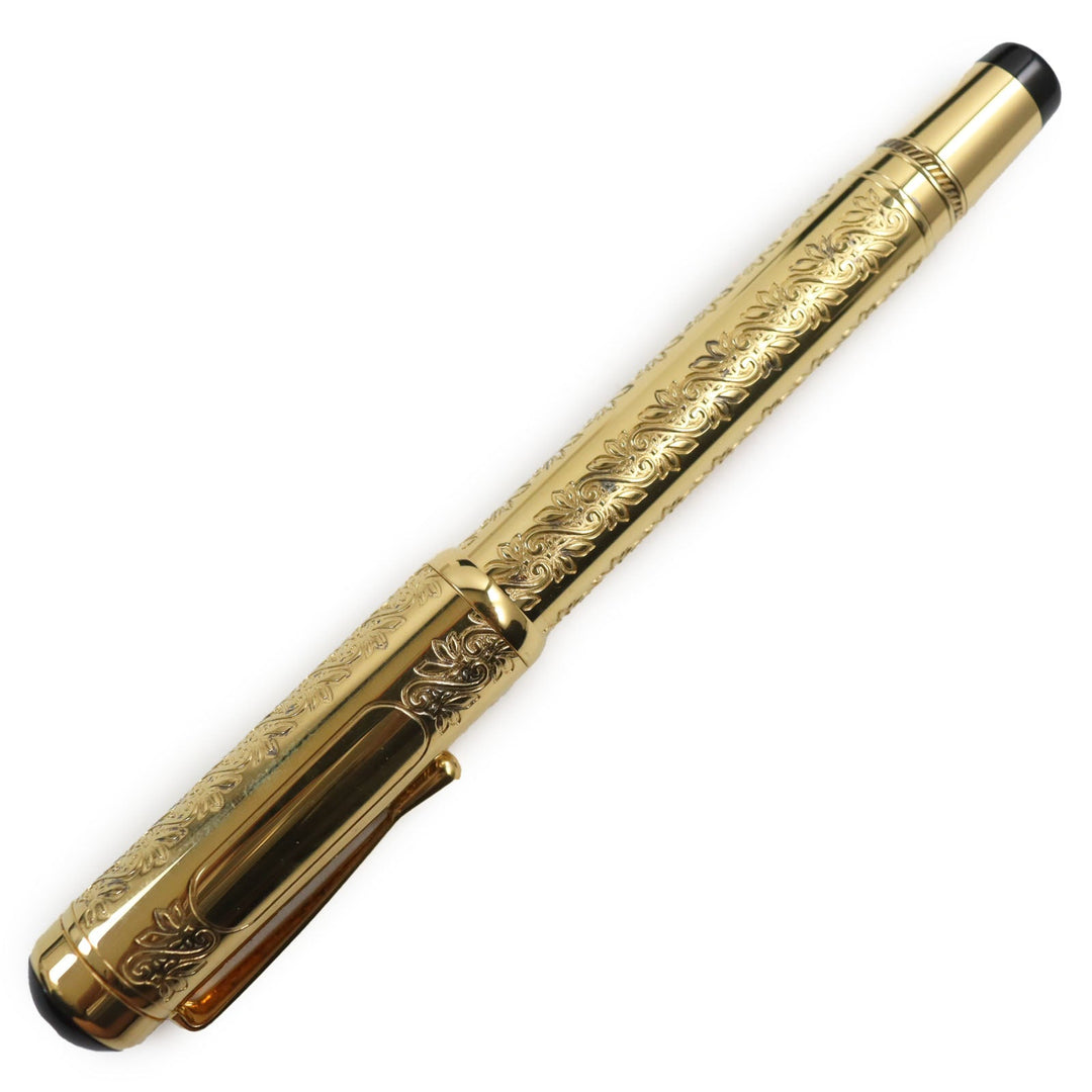 MONTBLANC fountain pen Main: Vermeil, Nib: K18 gold Patron Series 1994 Louis XIV Women Used Authentic