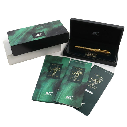 MONTBLANC fountain pen Main: Vermeil, Nib: K18 gold Patron Series 1994 Louis XIV Women Used Authentic