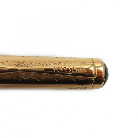 MONTBLANC fountain pen Main: Vermeil, Nib: K18 gold Patron Series 1994 Louis XIV Women Used Authentic