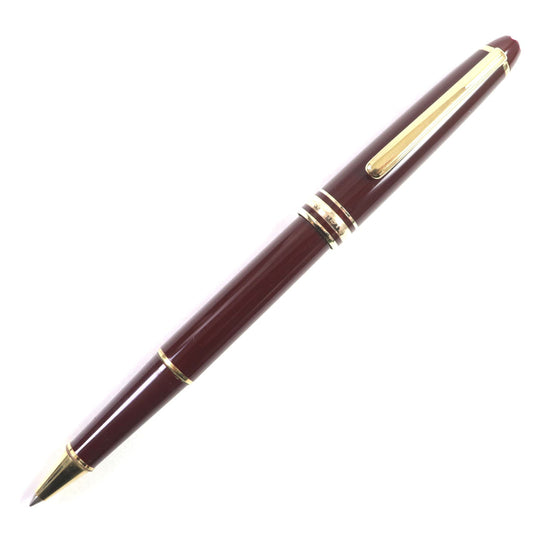 MONTBLANC Ballpoint pen Resin, Gold Plated Bordeaux Gold Meisterstck Classic mens Used Authentic
