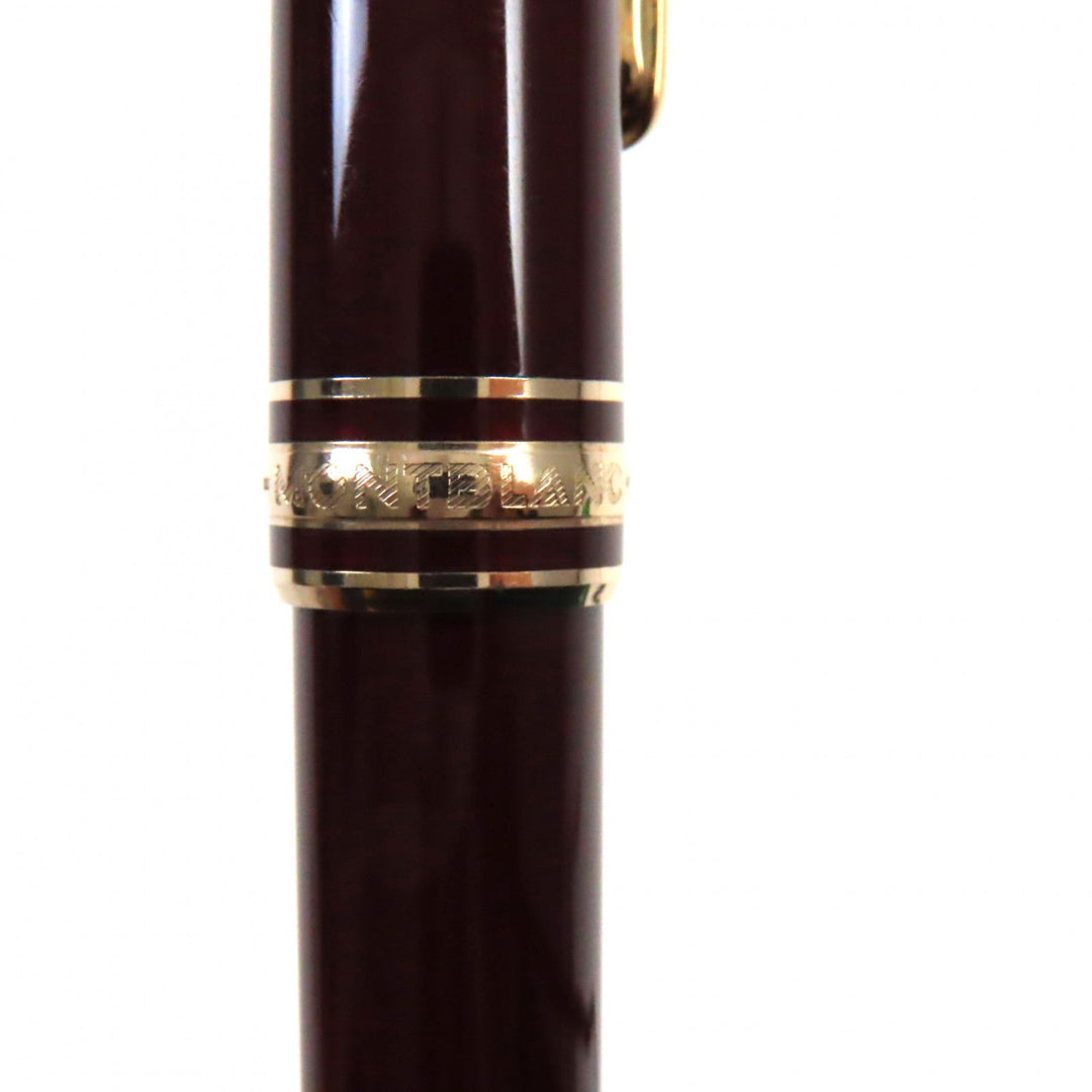 MONTBLANC Ballpoint pen Resin, Gold Plated Bordeaux Gold Meisterstck Classic mens Used Authentic