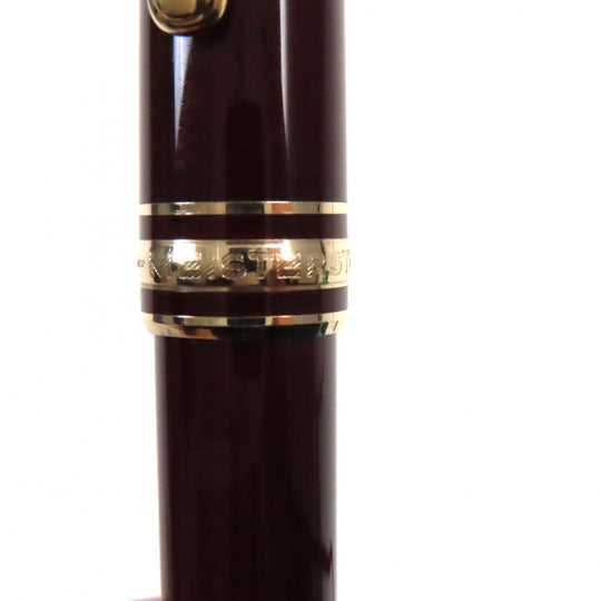 MONTBLANC Ballpoint pen Resin, Gold Plated Bordeaux Gold Meisterstck Classic mens Used Authentic