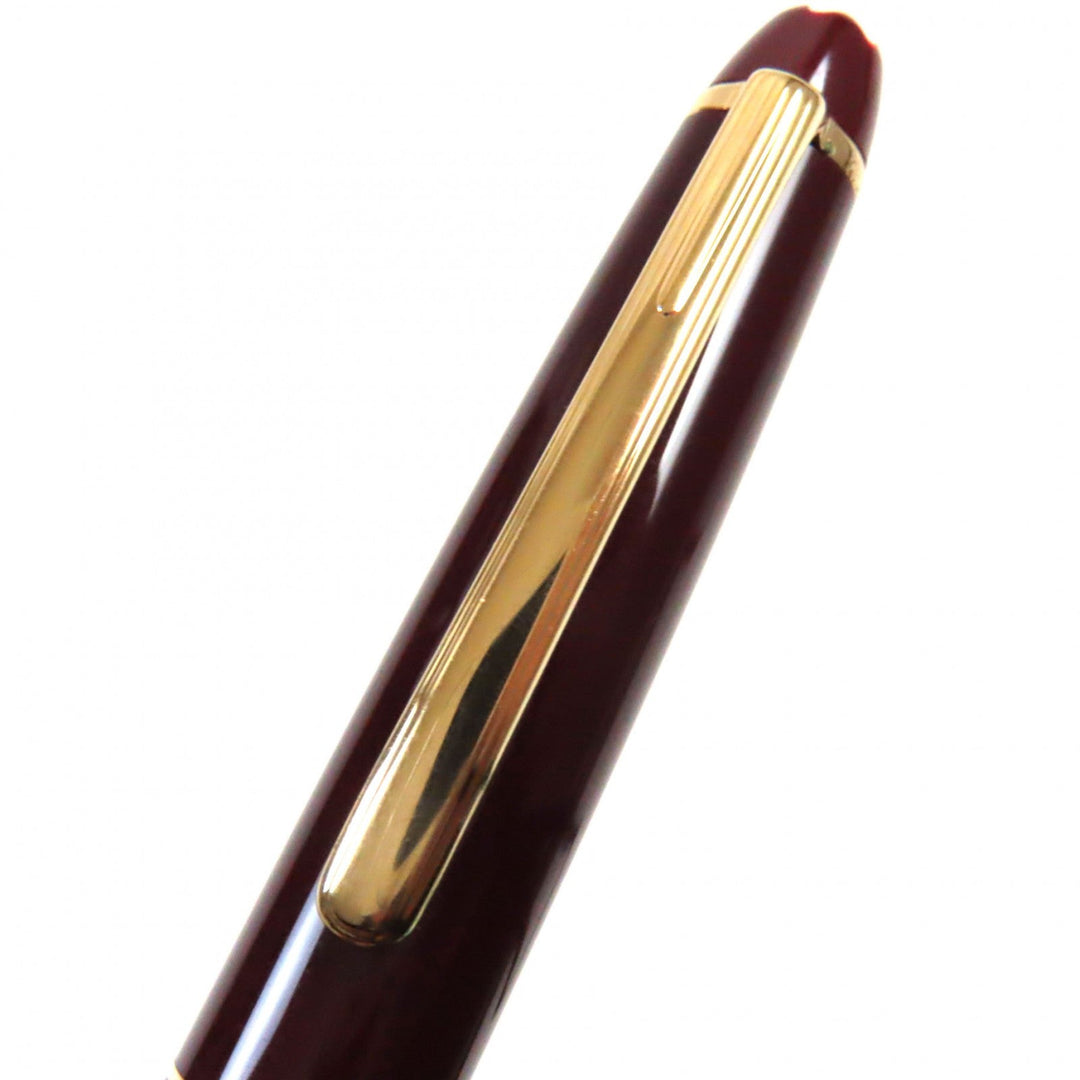 MONTBLANC Ballpoint pen Resin, Gold Plated Bordeaux Gold Meisterstck Classic mens Used Authentic