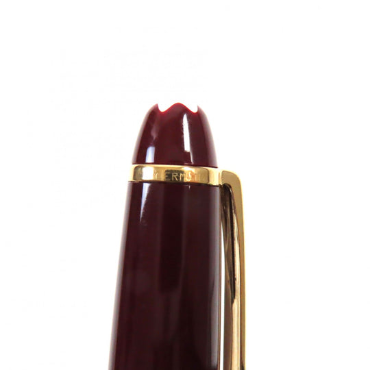 MONTBLANC Ballpoint pen Resin, Gold Plated Bordeaux Gold Meisterstck Classic mens Used Authentic