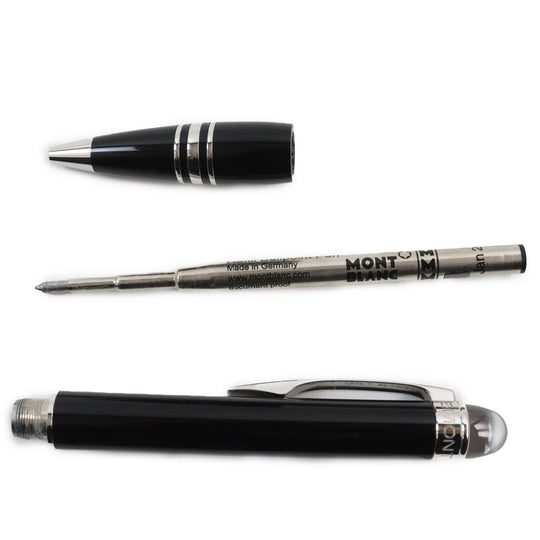 MONTBLANC Ballpoint pen Precious resin Black Silver Starwalker mens Used Authentic