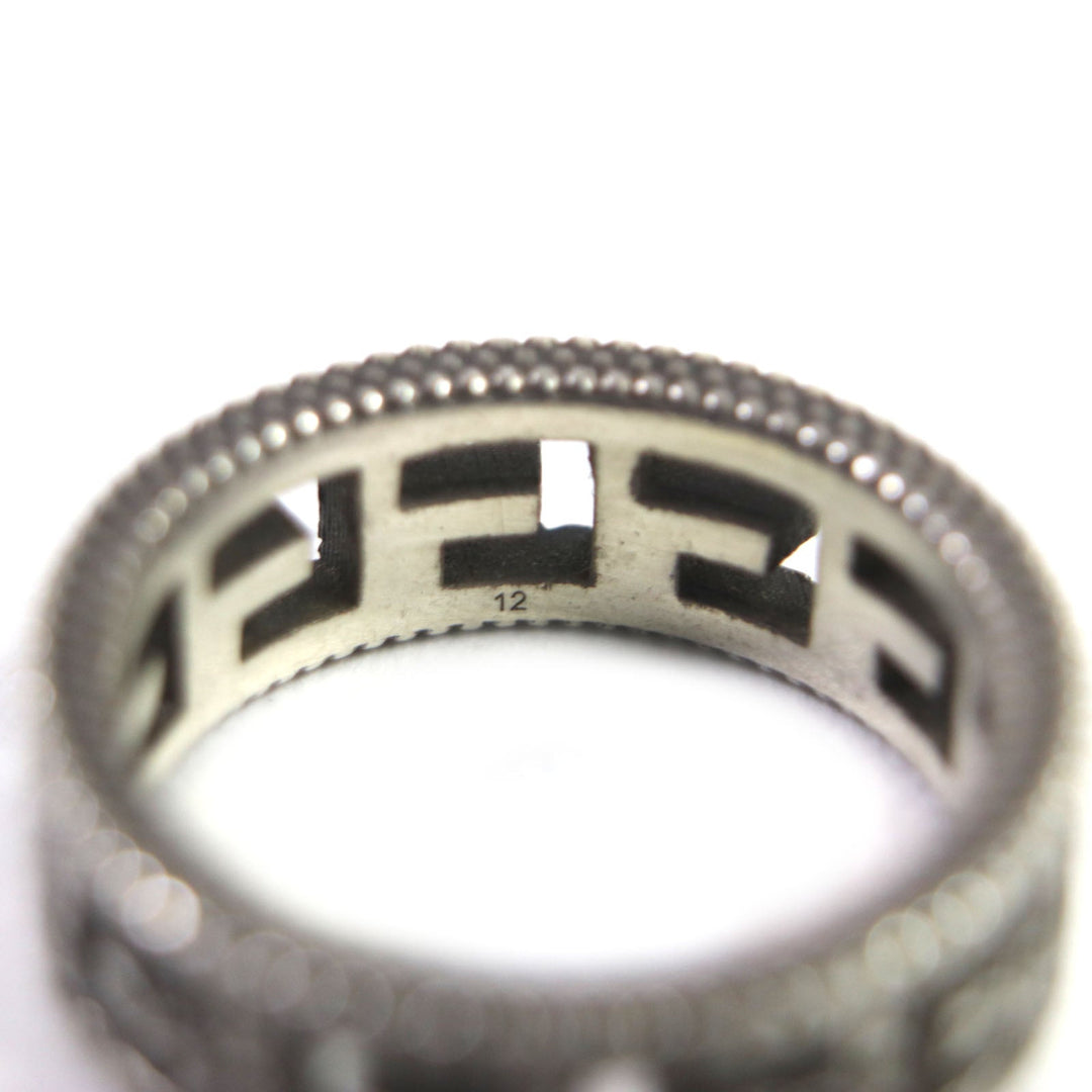 GUCCI Ring 576993 Main�FAG925 Silver Square G Arabesque mens 12 Used Authentic