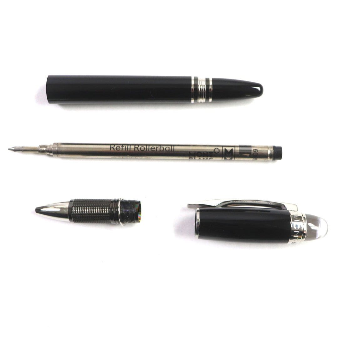 MONTBLANC Ballpoint pen Ruthenium plating, resin Black Silver Starwalker mens Used Authentic