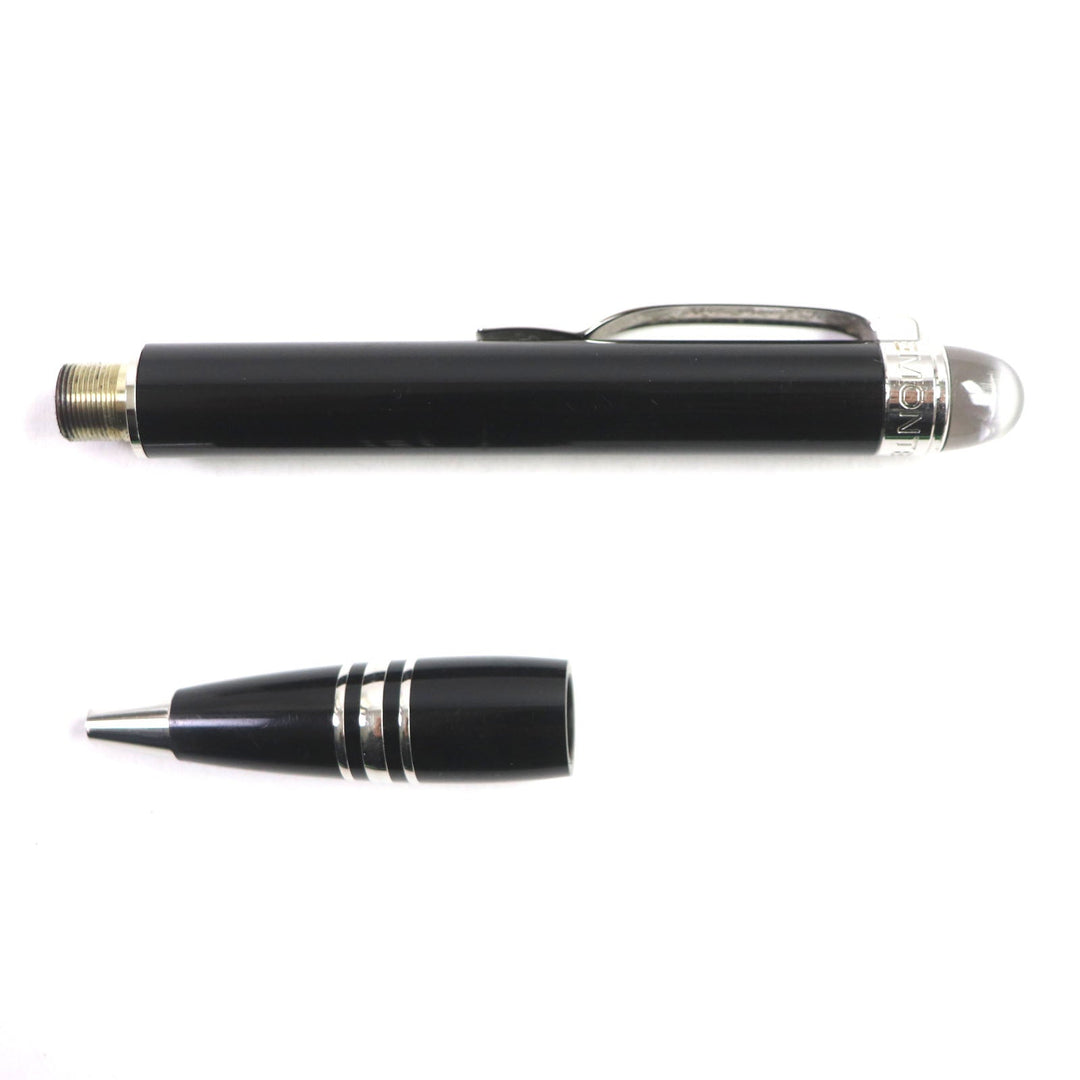 MONTBLANC Ballpoint pen Ruthenium plating, resin Black Silver Starwalker mens Used Authentic