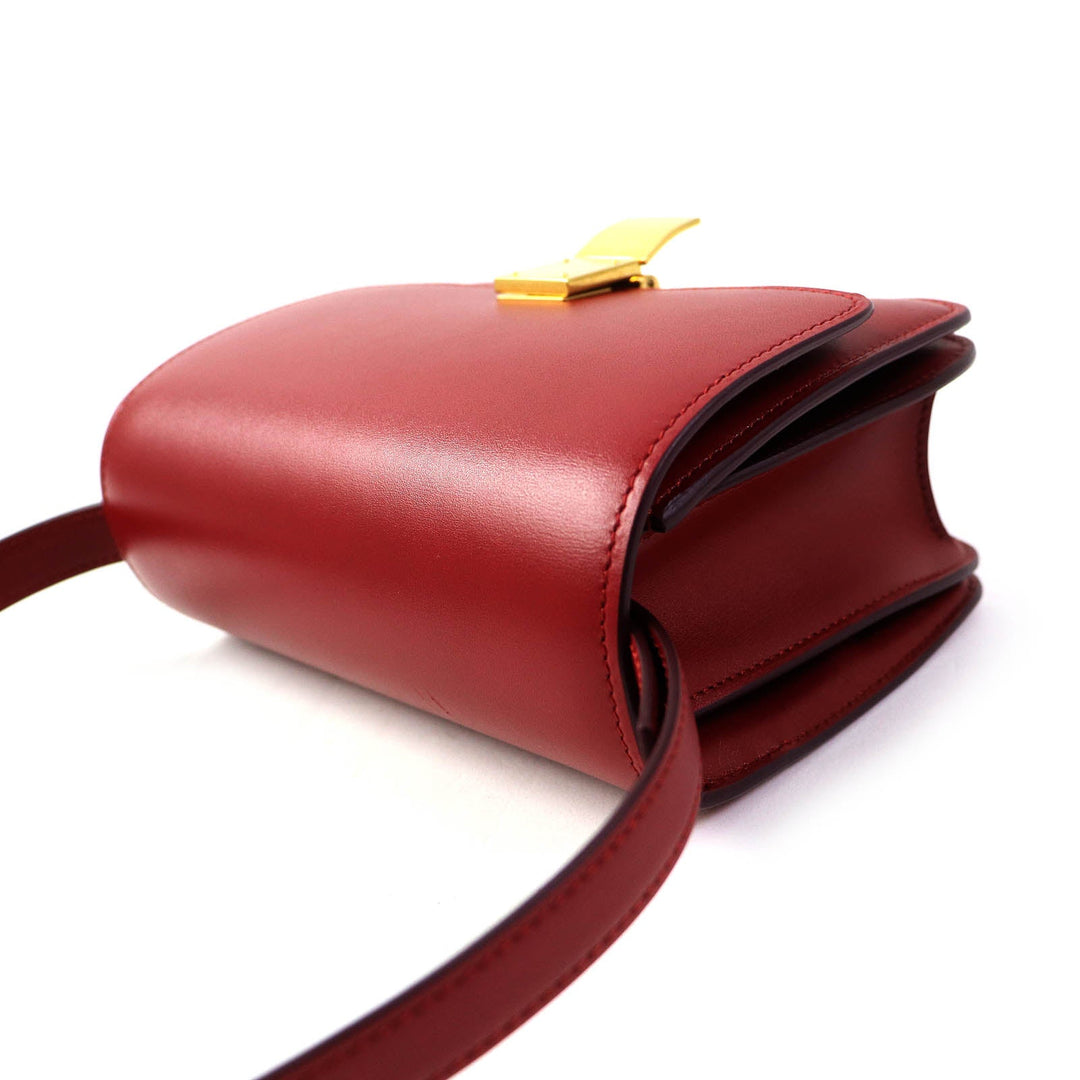 CELINE Shoulder Bag 189183DLS Main: Leather Red CLASSIC BOX Small Classic Box Small Women Used Authentic