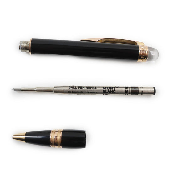 MONTBLANC Ballpoint pen Ruthenium plating, resin black Starwalker mens Used Authentic
