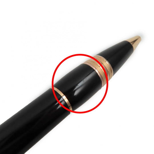 MONTBLANC Ballpoint pen Ruthenium plating, resin black Starwalker mens Used Authentic