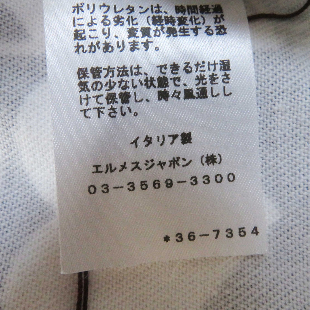 HERMES one piece 3E0551D1 Outer: 98% cotton, Outer: 2% polyurethane, Lining: 64% cotton, Lining: 33% rayon, Lining: 3% polyurethane, Leather part: cowhide Multi Wild Print Denim Women 36 Used Authentic