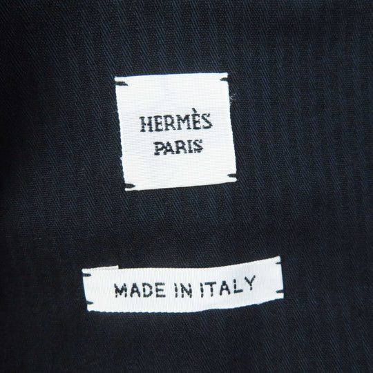 HERMES one piece 3E0551D1 Outer: 98% cotton, Outer: 2% polyurethane, Lining: 64% cotton, Lining: 33% rayon, Lining: 3% polyurethane, Leather part: cowhide Multi Wild Print Denim Women 36 Used Authentic