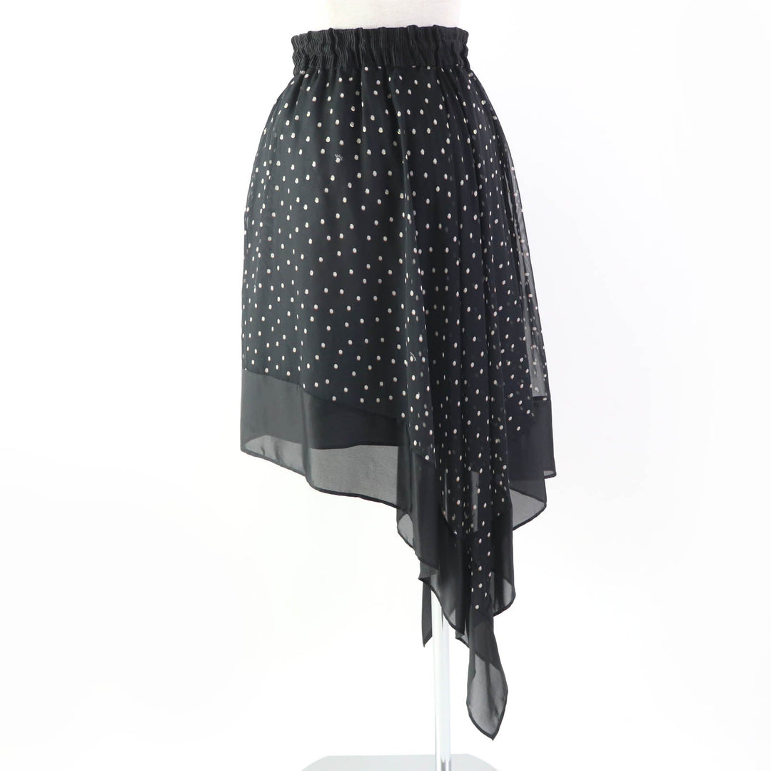 Sacai flare skirt 20-05065 Main: 100% polyester, lining: 100% cupra black Women Zero size Used Authentic