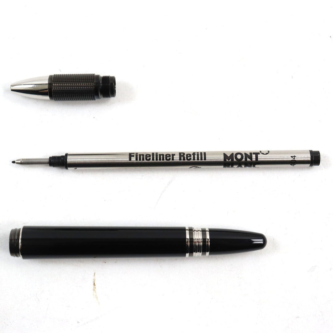 MONTBLANC Ballpoint pen resin Black Silver Starwalker Fineliner mens Used Authentic