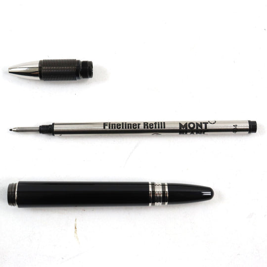 MONTBLANC Ballpoint pen resin Black Silver Starwalker Fineliner mens Used Authentic