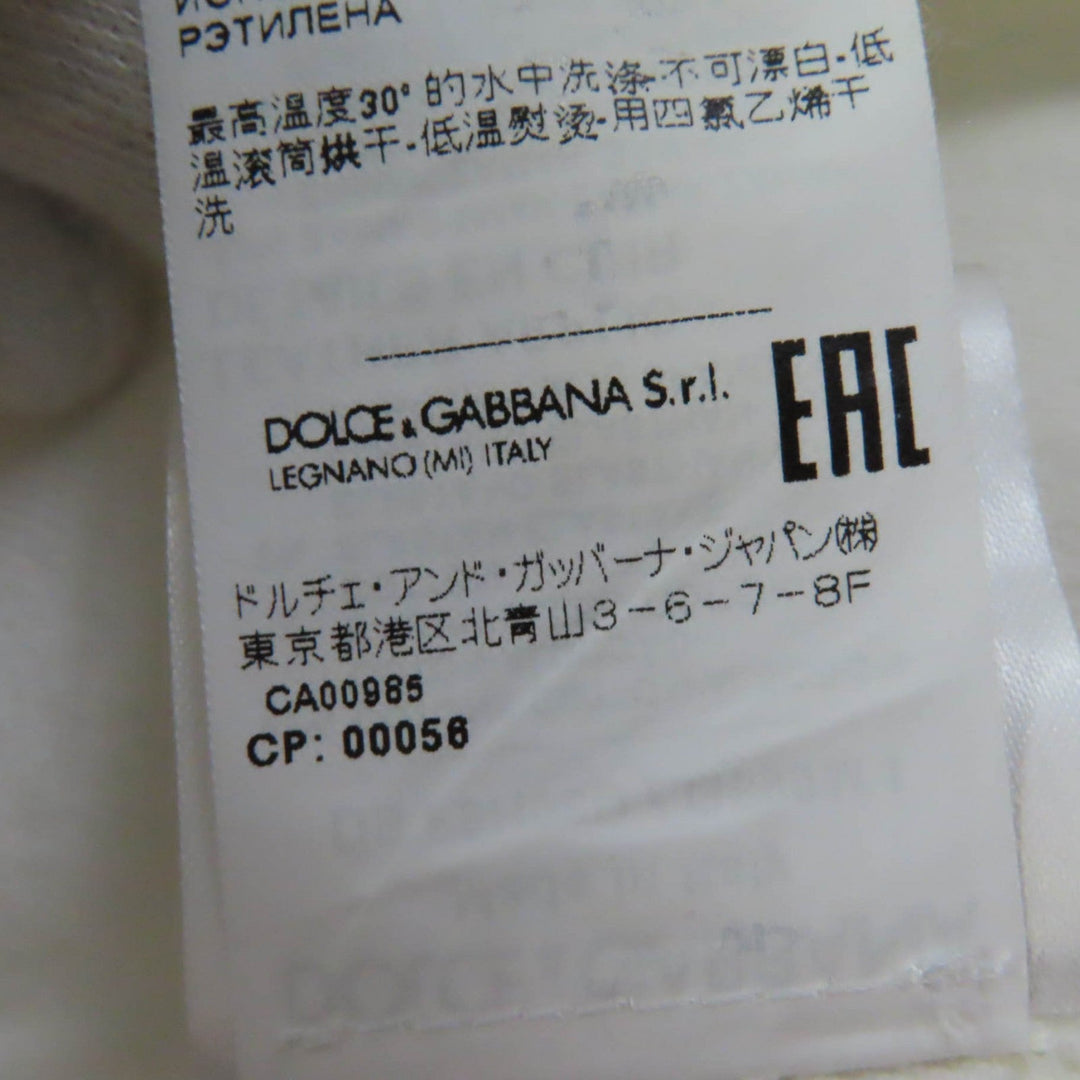 DOLCE&GABBANA Denim Jacket Main: 98% cotton, Main: 2% elastane (polyurethane), Part: 60% metal, 40% leather white DENIM Women 36 Used Authentic