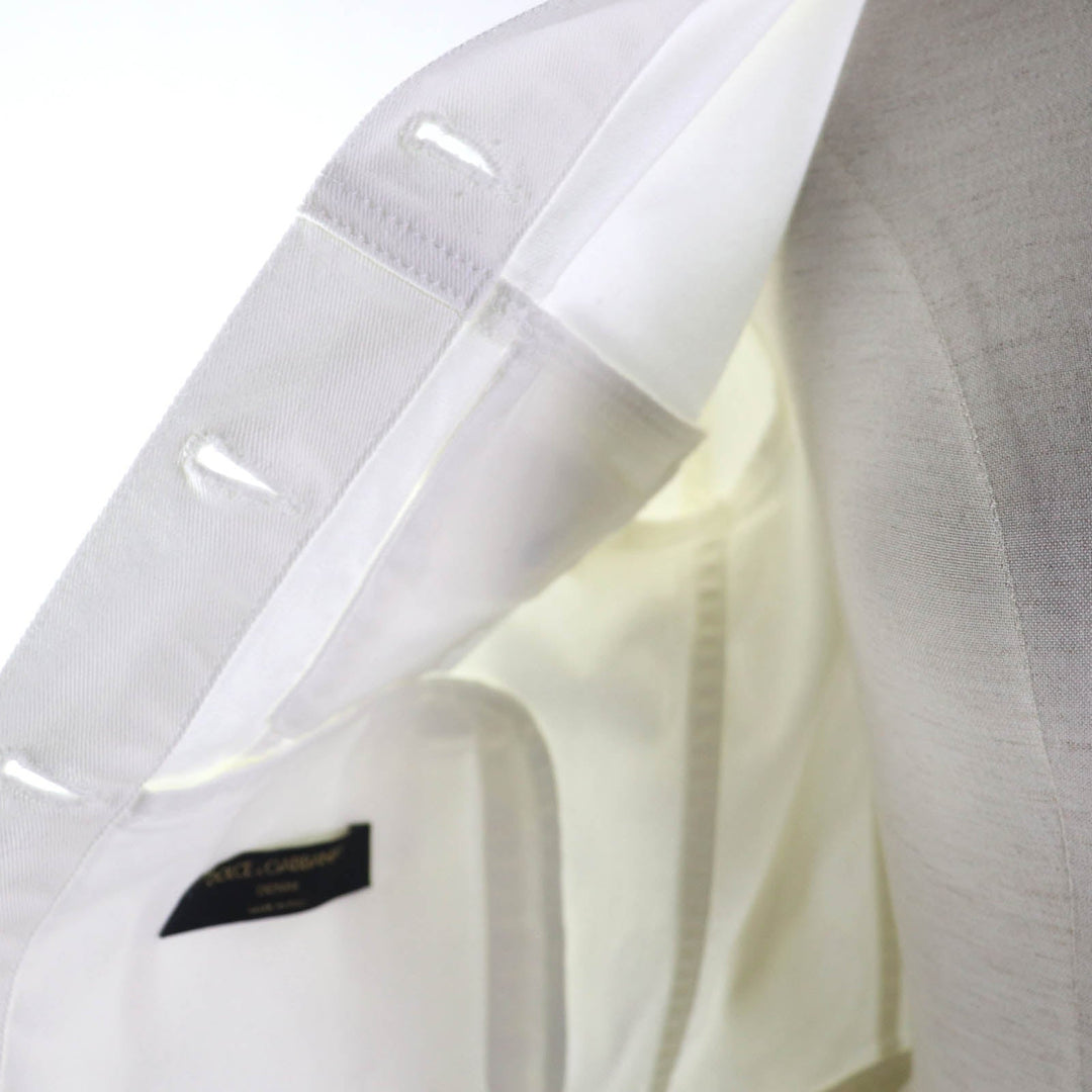 DOLCE&GABBANA Denim Jacket Main: 98% cotton, Main: 2% elastane (polyurethane), Part: 60% metal, 40% leather white DENIM Women 36 Used Authentic