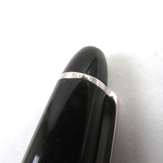 MONTBLANC Ballpoint pen Resin, Stainless steel Black Silver Meisterstck Classic mens Used Authentic