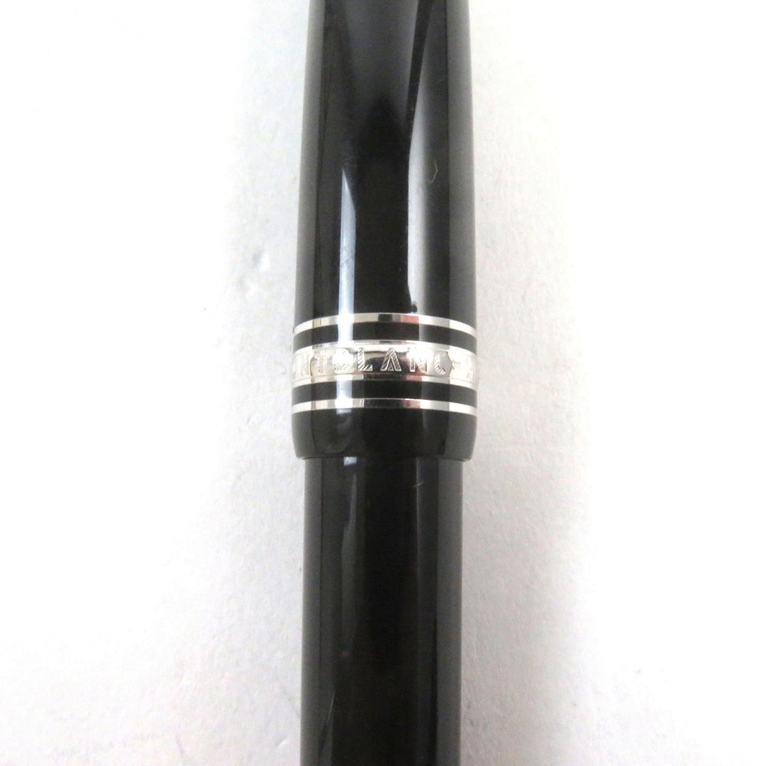 MONTBLANC Ballpoint pen Resin, Stainless steel Black Silver Meisterstck Classic mens Used Authentic