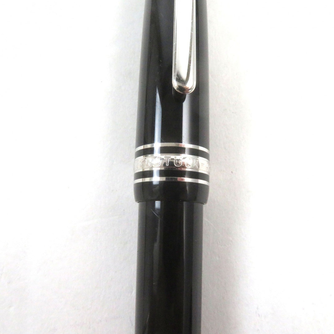 MONTBLANC Ballpoint pen Resin, Stainless steel Black Silver Meisterstck Classic mens Used Authentic