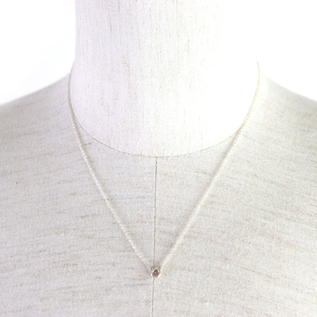 TIFFANY&Co. Necklace Main: SV925, Stone: Pink sapphire Silver Color by the yard Women Used Authentic