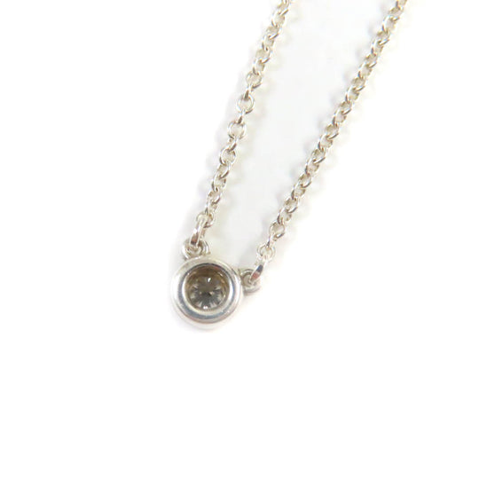 TIFFANY&Co. Necklace Main: SV925, Part: Diamond Silver Elsa Peretti By the Yard Single Diamond Pendant Women Used Authentic