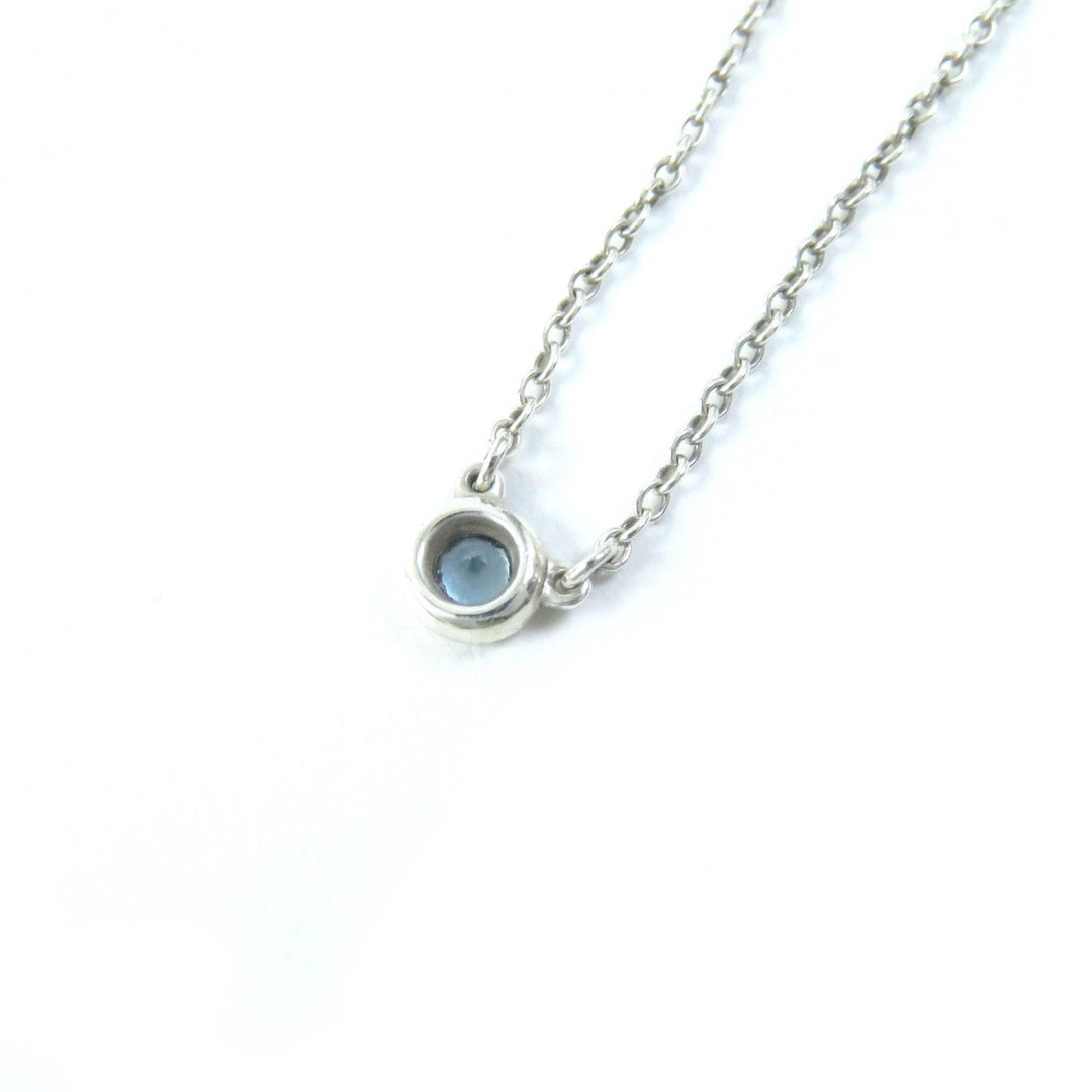 TIFFANY&Co. Necklace Main: SV925, Part: Aquamarine Silver light blue El Saperetti Color by the yard Women Used Authentic