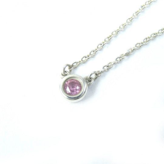 TIFFANY&Co. Necklace Main: SV925, Part: Pink sapphire Silver pink El Saperetti Color by the yard Women Used Authentic