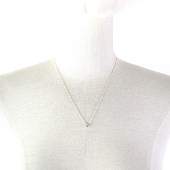 TIFFANY&Co. Necklace Main: SV925, Part: Aquamarine Silver light blue El Saperetti Color by the yard Women Used Authentic