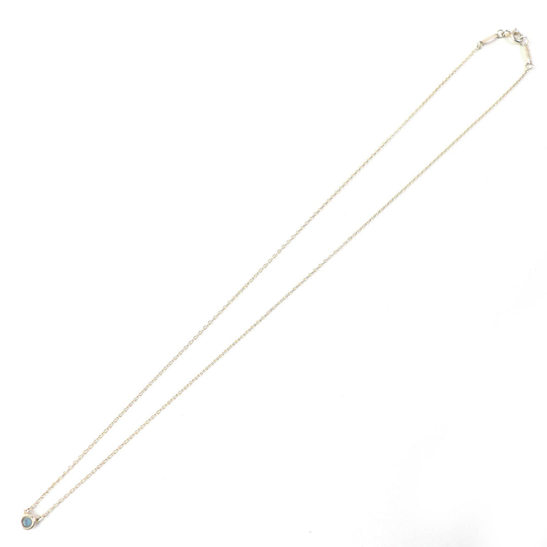 TIFFANY&Co. Necklace Main: SV925, Part: Aquamarine Silver light blue El Saperetti Color by the yard Women Used Authentic