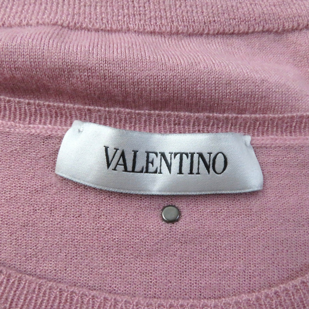 VALENTINO knit TB9KC29F78N Main: 70% wool, Main: 20% silk, Main: 10% cashmere pink Women 40 Used Authentic