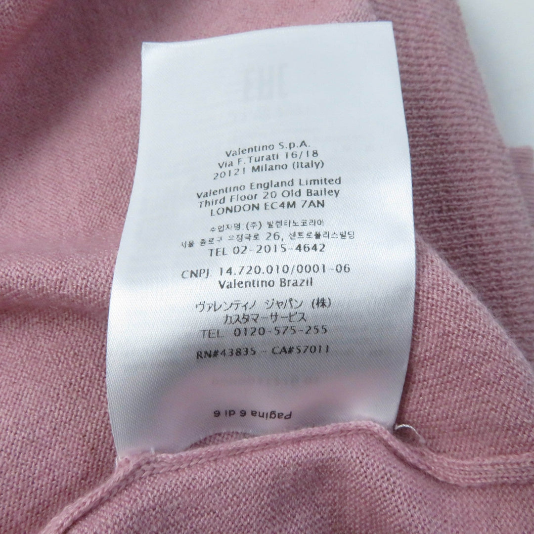 VALENTINO knit TB9KC29F78N Main: 70% wool, Main: 20% silk, Main: 10% cashmere pink Women 40 Used Authentic
