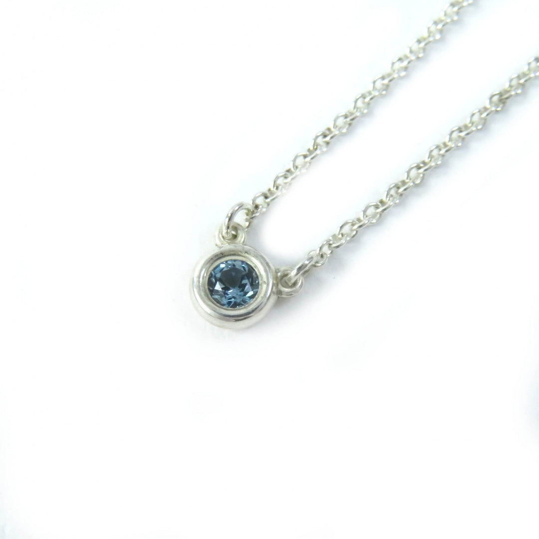 TIFFANY&Co. Necklace Main: AG925, Part: Aquamarine Silver light blue El Saperetti Color by the yard Women Used Authentic