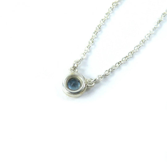 TIFFANY&Co. Necklace Main: AG925, Part: Aquamarine Silver light blue El Saperetti Color by the yard Women Used Authentic