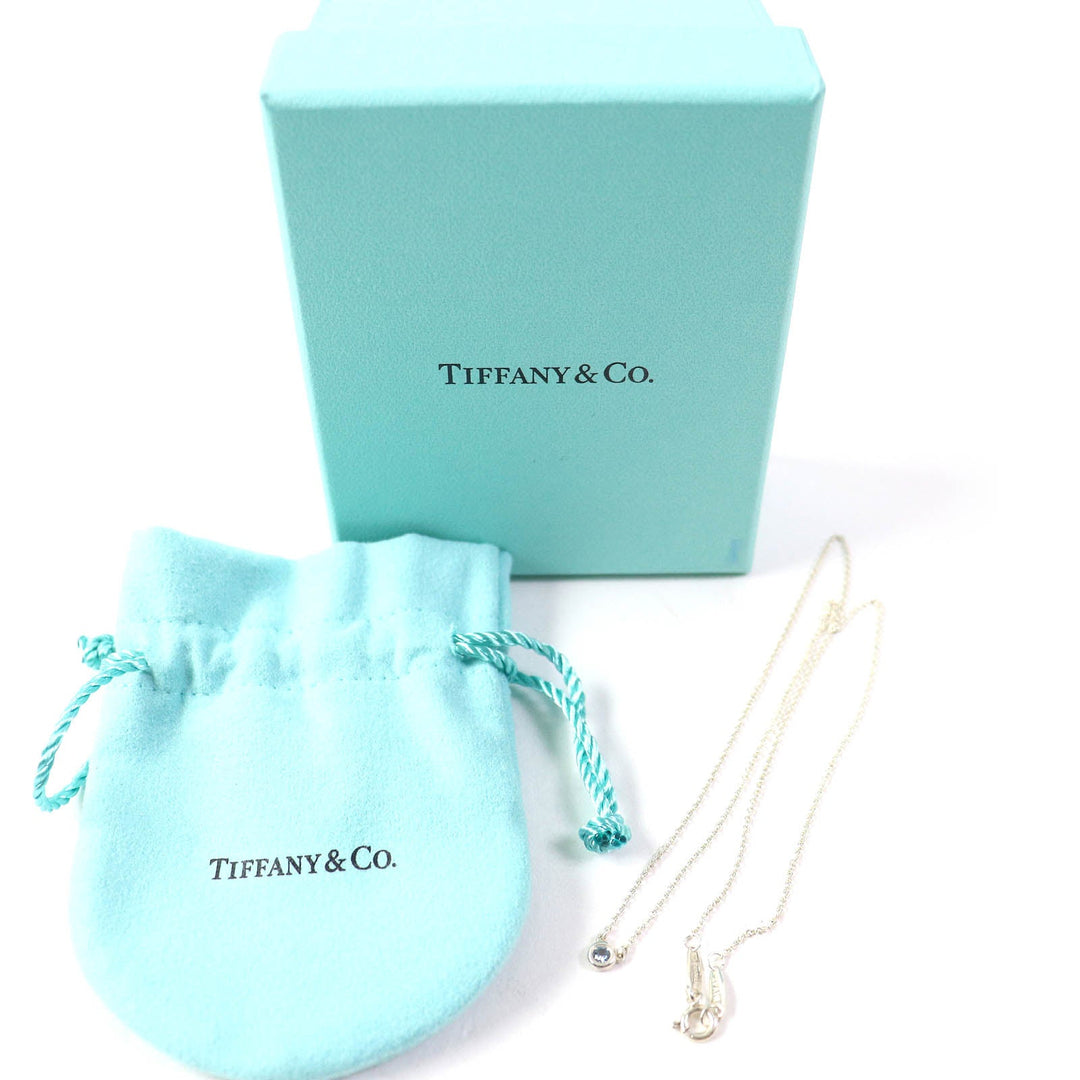 TIFFANY&Co. Necklace Main: SV925, Part: Aquamarine Silver light blue El Saperetti Color by the yard Women Used Authentic