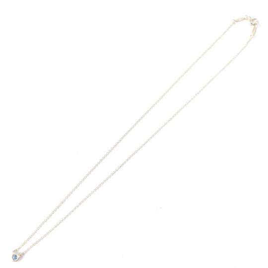TIFFANY&Co. Necklace Main: SV925, Part: Aquamarine Silver light blue El Saperetti Color by the yard Women Used Authentic