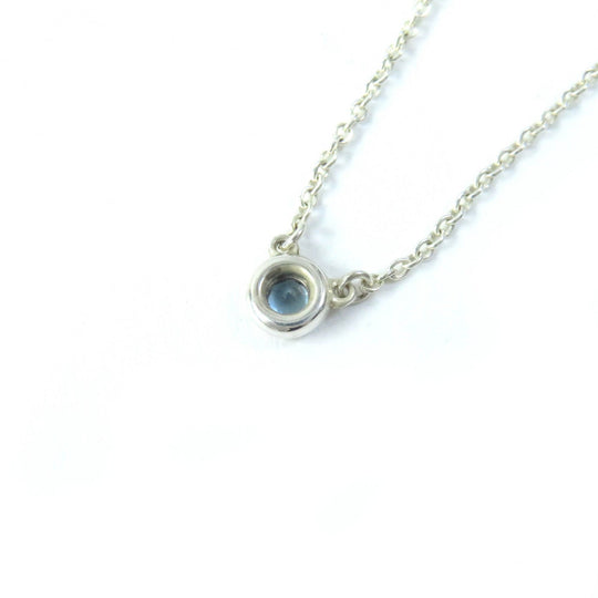 TIFFANY&Co. Necklace Main: SV925, Part: Aquamarine Silver light blue El Saperetti Color by the yard Women Used Authentic