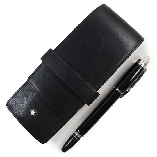 MONTBLANC Ballpoint pen Resin Black Silver Starwalker Fineliner mens(Unisex) Used Authentic