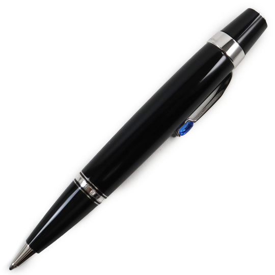 MONTBLANC Ballpoint pen Resin, Blue Gemstone Black Silver Boheme mens Used Authentic