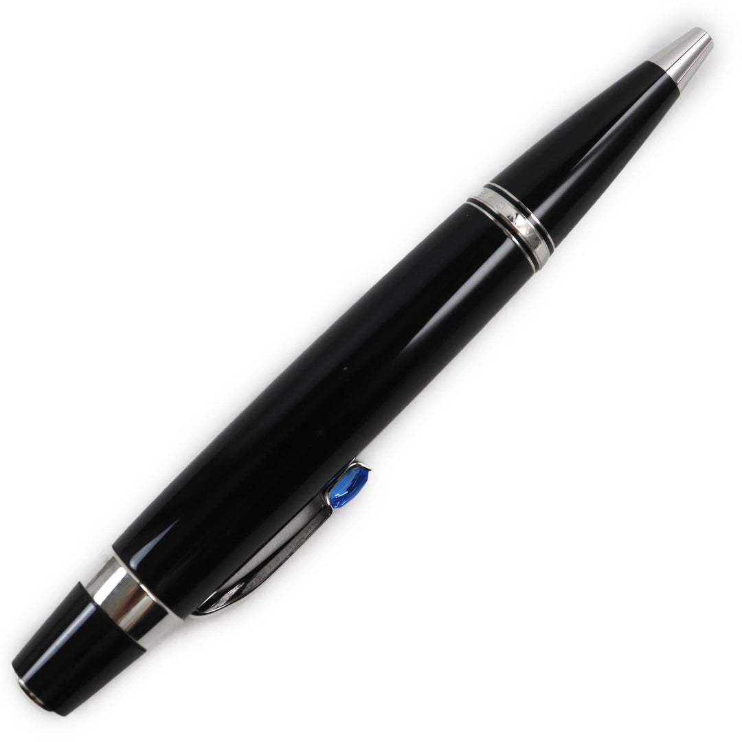 MONTBLANC Ballpoint pen Resin, Blue Gemstone Black Silver Boheme mens Used Authentic