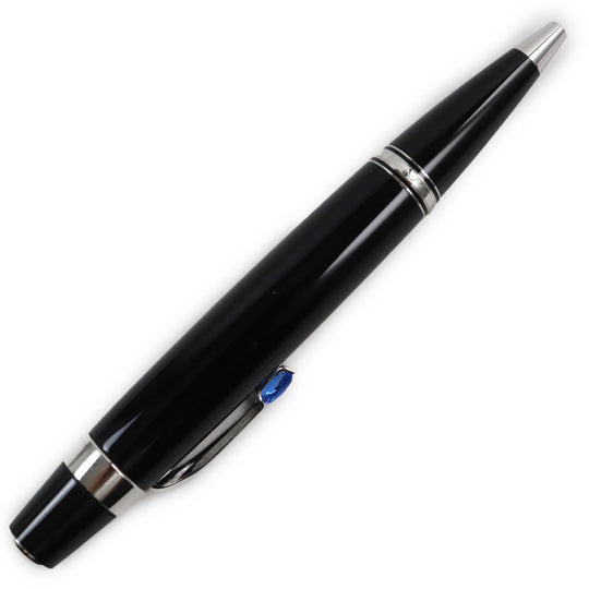 MONTBLANC Ballpoint pen Resin, Blue Gemstone Black Silver Boheme mens Used Authentic