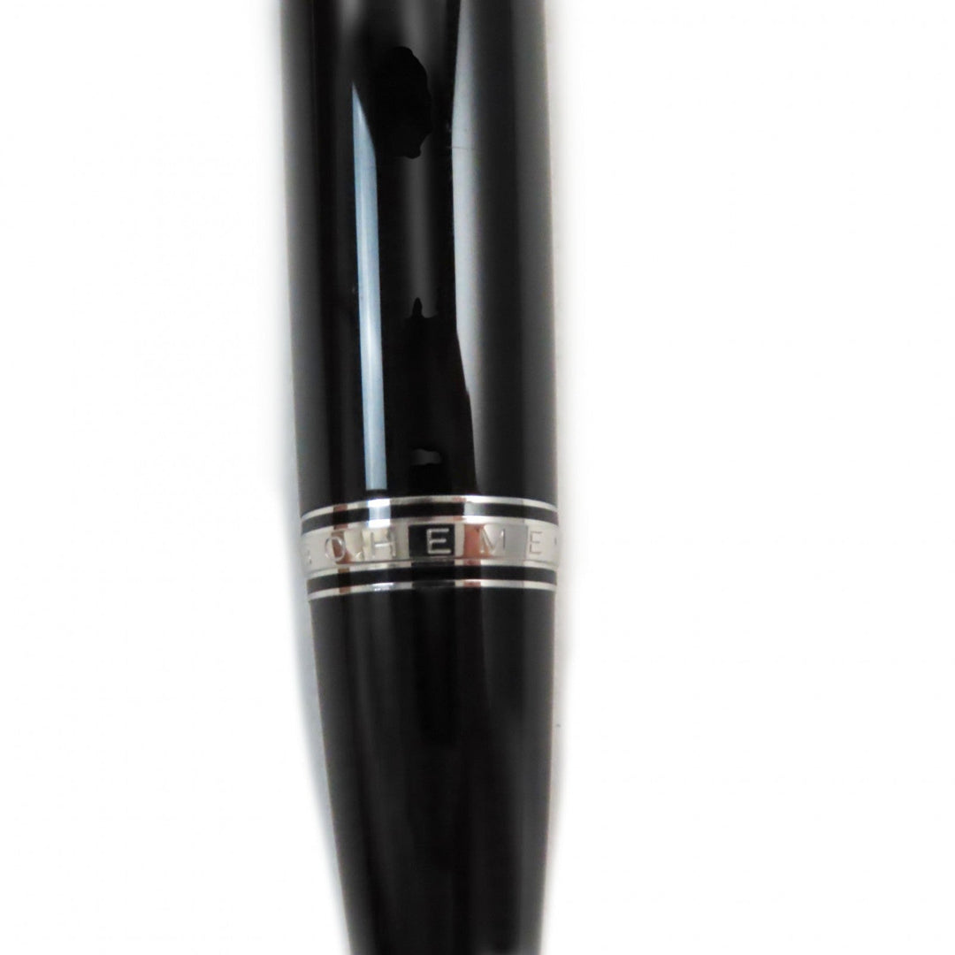 MONTBLANC Ballpoint pen Resin, Blue Gemstone Black Silver Boheme mens Used Authentic