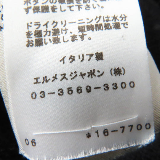 HERMES one piece Main: 100% cashmere, part: 83% rayon, part: 17% polyester Black Ivory Poste et Cavalerie Sabre Bag Women 34 Used Authentic